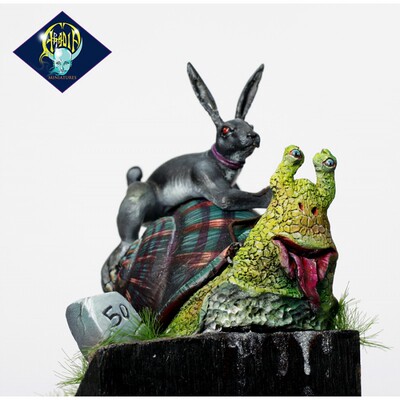 现货 Aradia Miniatures Harley and his racehorse 54mm