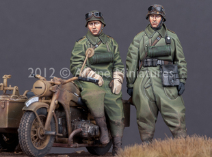 现货 Alpine 35144 German Motorcyclist Set 1/35