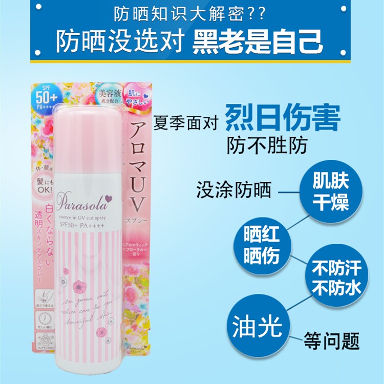 日本Naris娜丽丝防晒喷雾无色透明防水防紫外线清爽保湿补水隔离