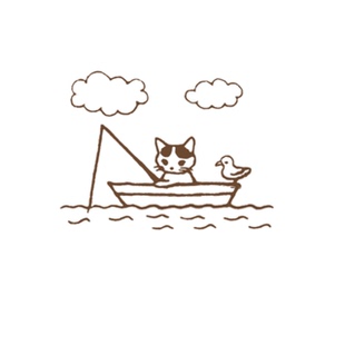 日本 Pottering Cat 猫家族 小尺寸可爱猫 印章 【钓鱼】