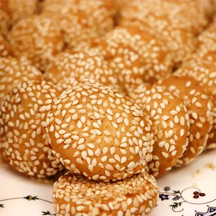 新款 浙江宁式特色传统糕点洋钱饼215g美味香甜芝麻酥饼小麻饼干