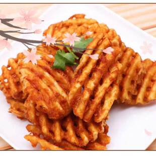 新款 香辣味薯格冷冻半成品带皮薯条网粗薯格格薯饼商用油炸食品