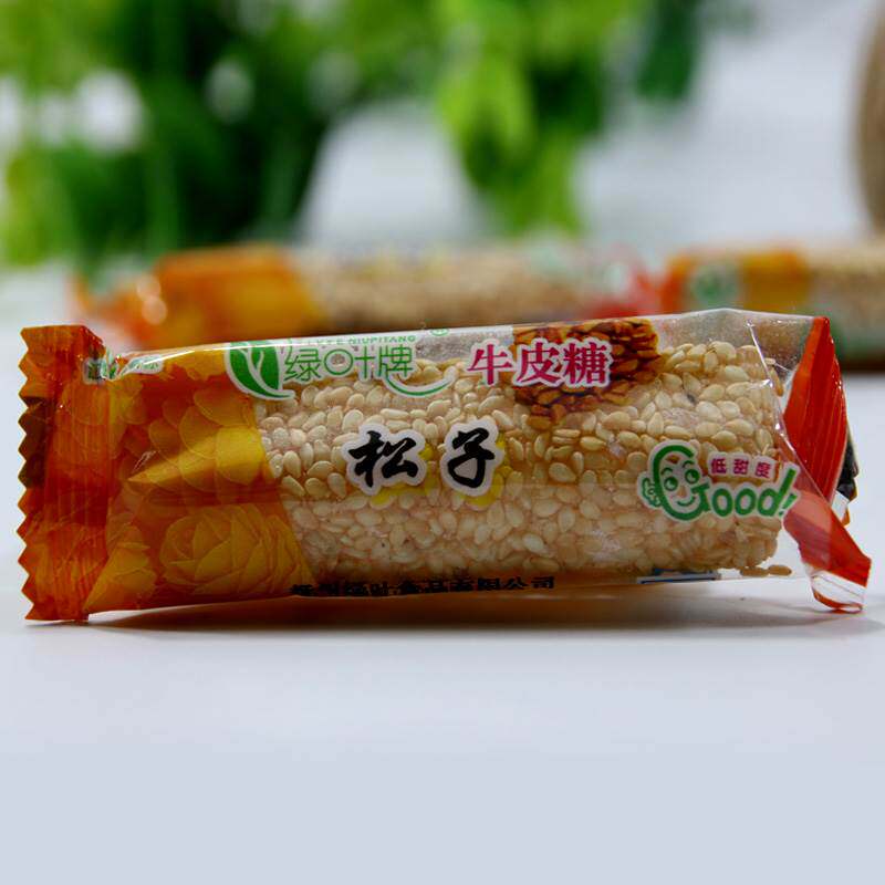 扬州特产绿叶牛皮糖老式怀旧传统零食糖果橡皮糖400克喜糖果