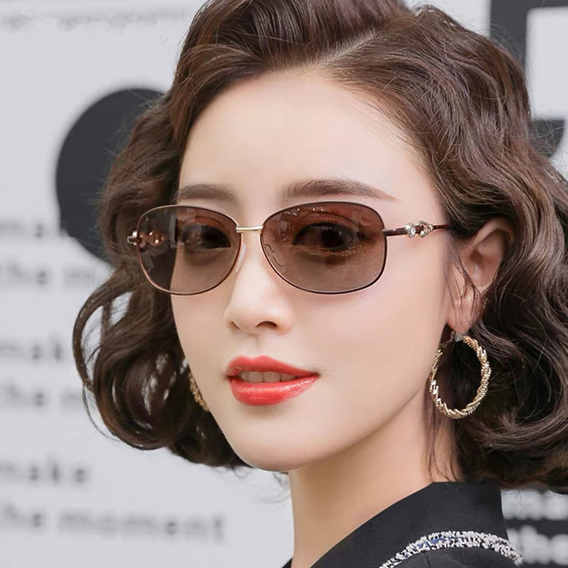 时尚优雅远近两用老花太阳镜女