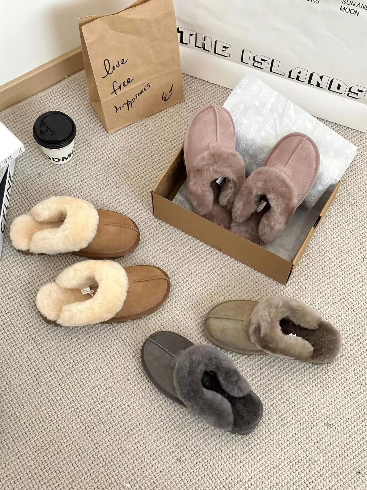 平底拖鞋皮毛一体千颂伊同款