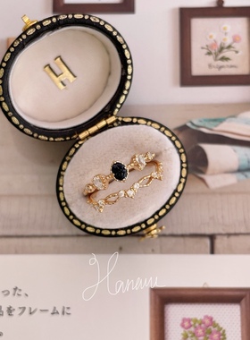 nojess限定套装菱形蓝砂石戒指