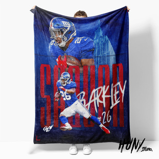 萨克万巴克利Saquon Barkley美式橄榄球周边午休毯沙发毯空调毛毯