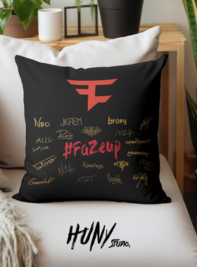 FaZe Clan电竞游戏战队插画客厅沙发装饰抱枕床头靠背午休靠枕芯