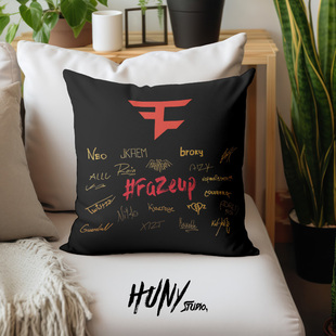 FaZe 饰抱枕床头靠背午休靠枕芯 Clan电竞游戏战队插画客厅沙发装