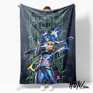 瓦罗兰特霓虹妮虹泽丽Neon周边礼物沙发毯宿舍空调毯午休毯毛毯