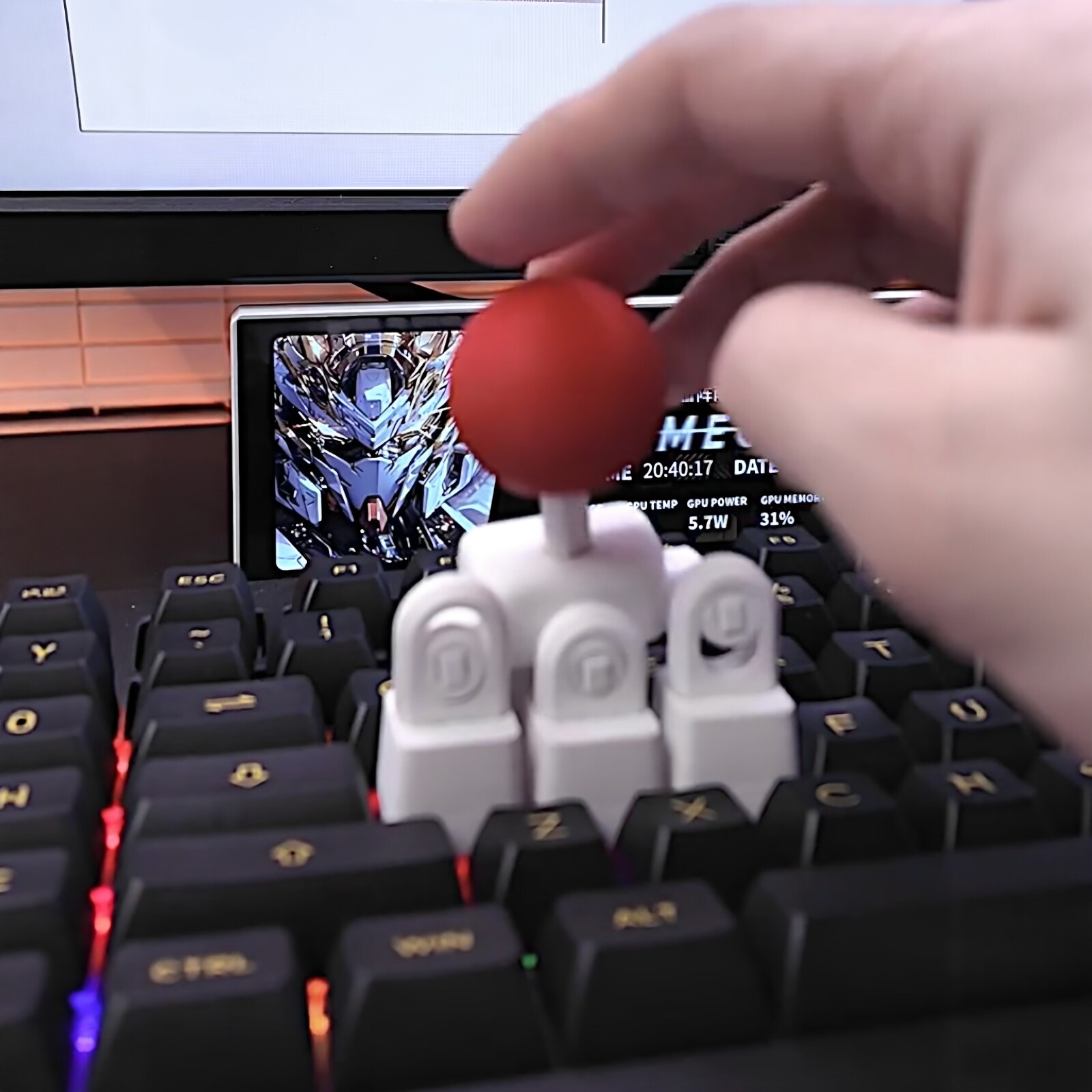 摇杆键帽3D打印多功能4向机械键盘控制器可移动手柄拉杆走位神器