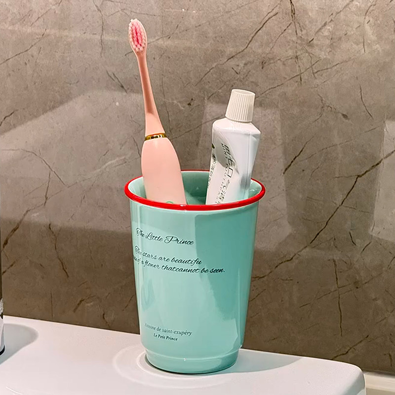 多巴胺刷牙漱口杯陶瓷防霉抗菌牙刷牙具置物架高颜值情侣牙缸家用