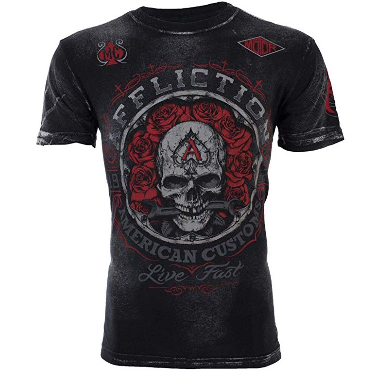 Affliction Rest in Grease Customs UFC综合格斗出场T恤做旧风格在类目 运动/瑜伽/健身/球迷用品, 跆拳道/武术/搏击, 拳击/散打/泰拳, 拳击服中 - 来自Buy2taobao.com提供专业的淘宝代购服务