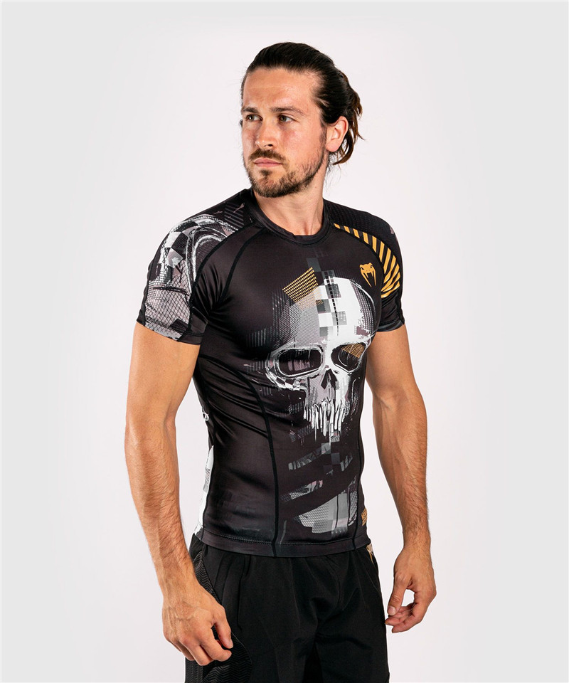 VENUM SKULL RASHGUARD BOXING MUAY T COMBAT TRAINING SPORTS QUICK-DRYING TIGHTS T-SHIRTS TIGHTS