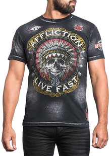 综合格斗训练T恤复古朋克风MMA出场T恤 SHIRT AFFLICTION MEN