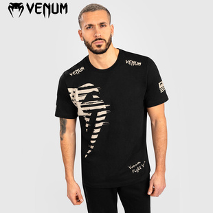 VENUM GIANT USA男圆领短袖T恤美国国旗运动健身短袖训练上衣