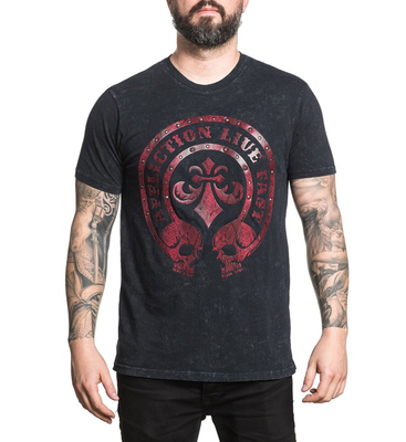 Affliction Crimson Tee 朋克骷髅做旧T恤 美国代购