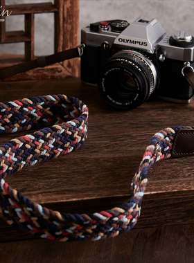 cam-in相机背带多彩编织摄影肩带适用于富士xt30索尼zve10尼康z30