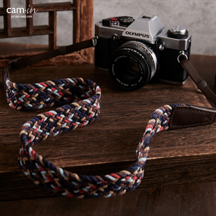 cam-in相机背带多彩编织摄影肩带适用于富士xt30索尼zve10尼康z30