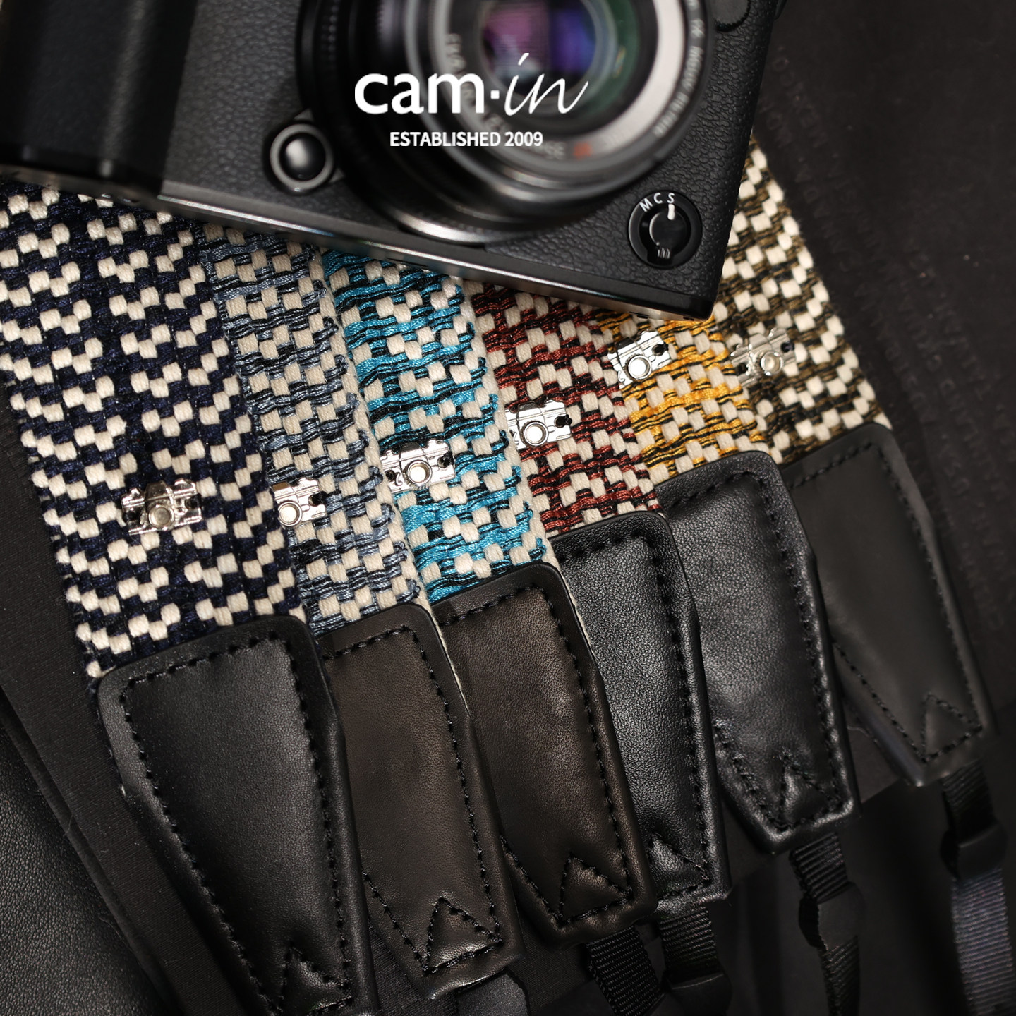 cam·in新款编织单反相机背带