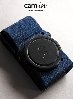 cam·in 理光GR3保护套GR3X丹宁蓝皮套gr3hdf相机包gr4牛仔保护壳