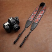 cam 相机背带微单舒适摄影相机肩带挂脖 in绣花民族风单反加宽数码