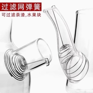 弹簧过滤嘴过滤器玻璃壶茶壶嘴过滤网内胆水壶嘴代替内置茶壶过滤