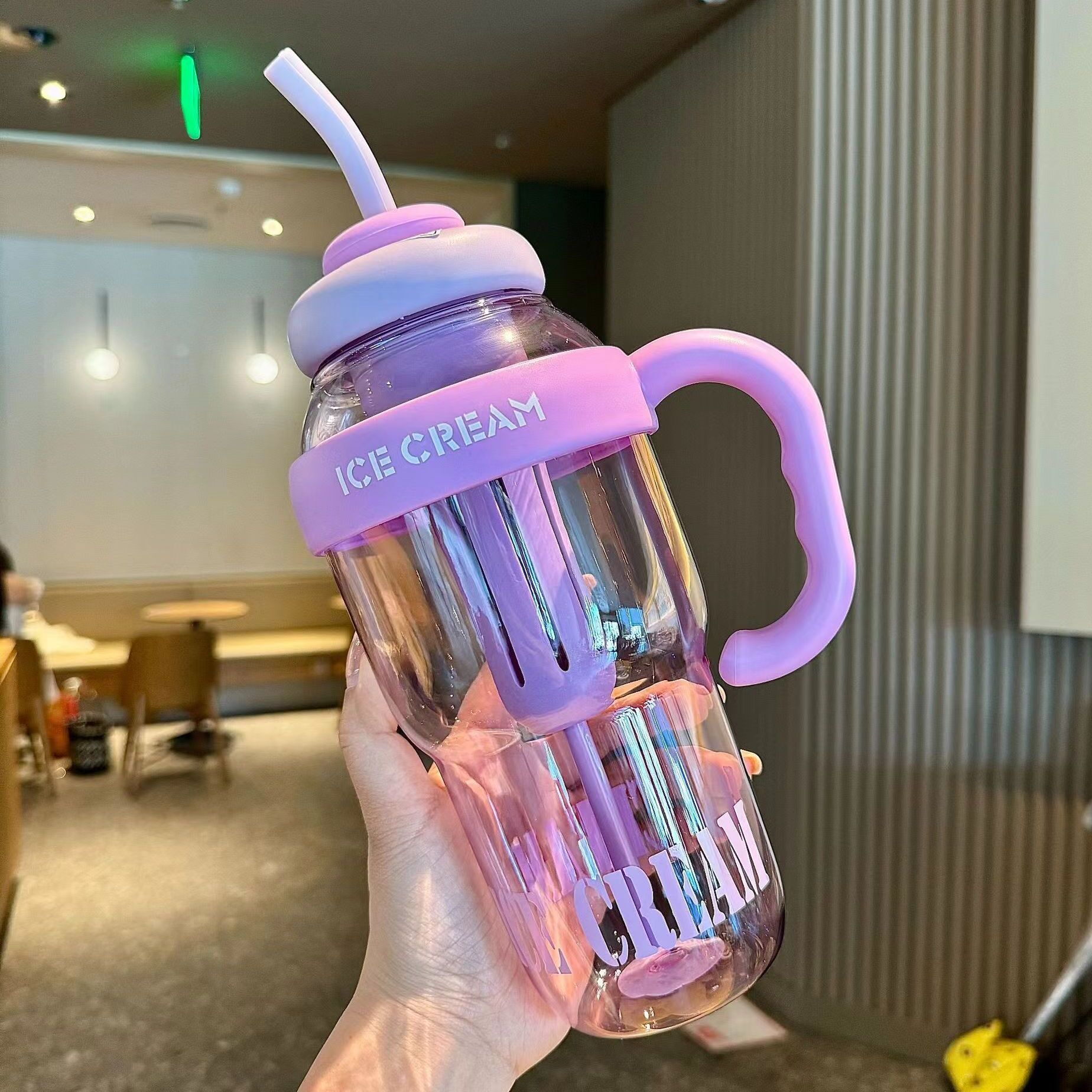 夏季小清新大容量塑料冰霸杯可爱水杯