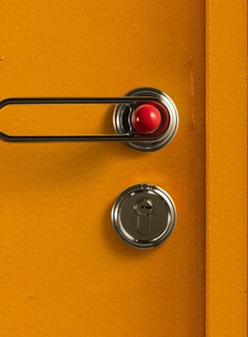 莫兰中古风包豪斯室内门锁卧室亮银色房门锁静音磁吸卫生间门把手