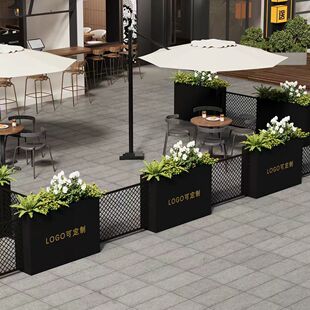 户外定制花箱围栏餐厅商业街外摆隔断奶茶店花架围栏室外庭院花槽