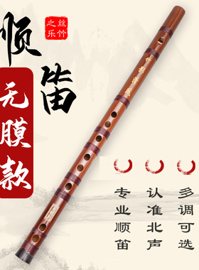 顺笛竖笛6孔F调G调新式无膜竹笛初学入门零基础小学成人儿童专业