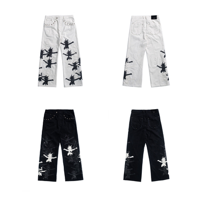 FVVO Embroidered Signature Jeans / RED BODY 刺绣标志牛仔裤