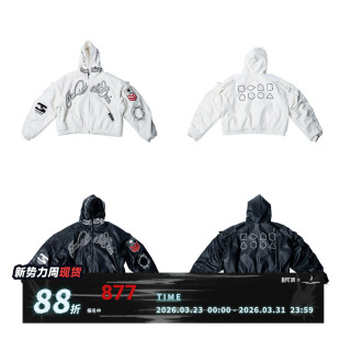 Bomber FVVO Hooded Jacket刺绣PU连帽飞行员夹克 Embroidered
