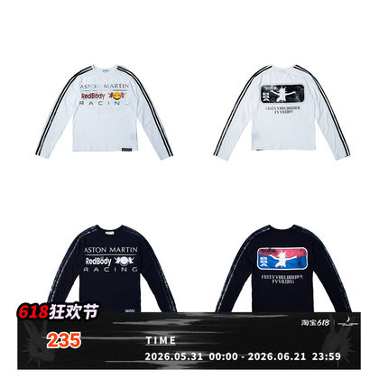 FVVO Parody Logo Slim-Fit Long Sleeve Tee 恶搞logo 修身长袖