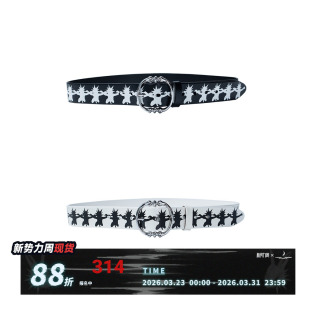 Print Kid Punk Leather 骨环印花牛皮腰带 FVVO Belt Skull