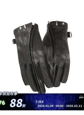 FVVO Zippered leather gloves 拉链皮质手套