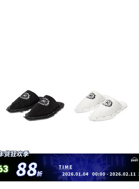 ROCKSTA X FVVO 黑白双色刺绣火焰酒店拖鞋