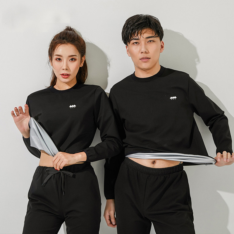 暴汗服女套装230斤大码健身运动上衣跑步训练爆汗服男健身房