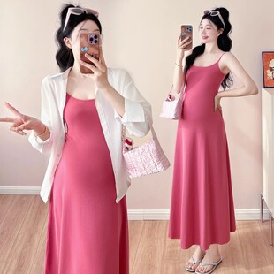 孕妇装夏装夏季吊带裙孕妇连衣裙时尚裙子连衣裙睡裙修身款孕妇装