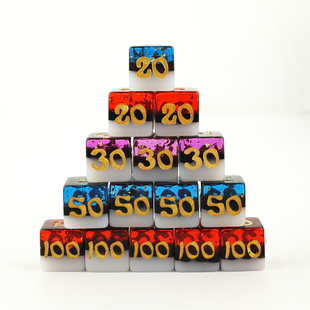 ptcg指示物宝可梦伤害指示物骰子6面色子筛子双色亚克力桌游对战