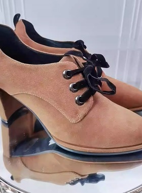 HS哈森女士粗跟成年中跟鞋软底拉丁舞高跟鞋子秋季新款hl87142