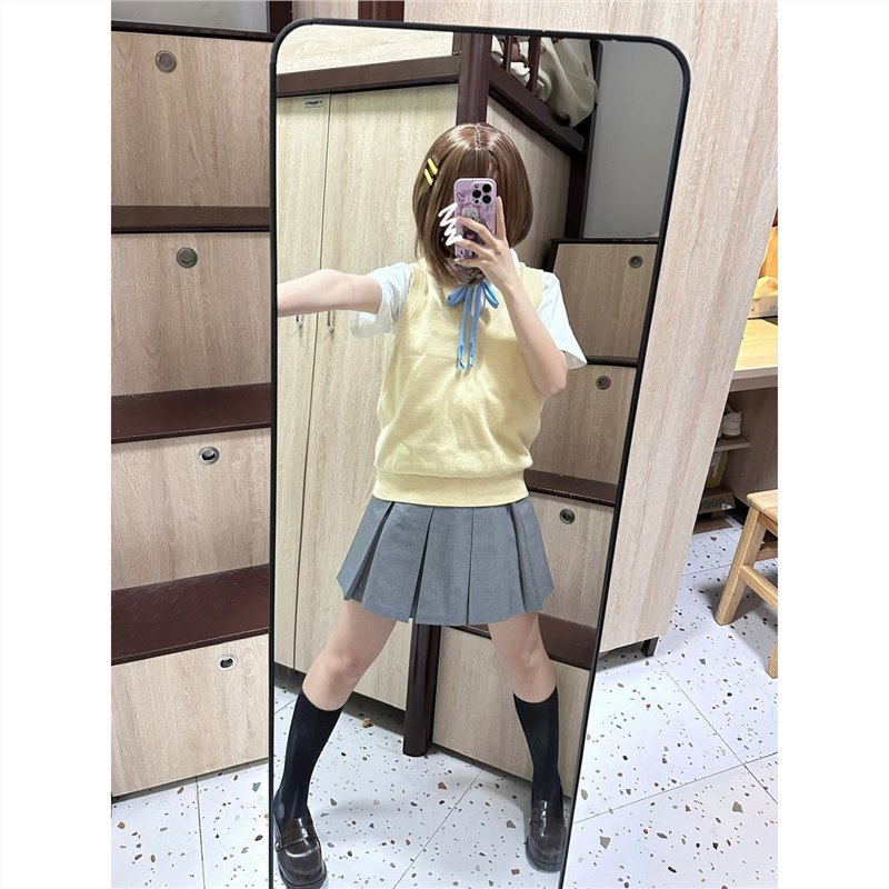 轻音少女cos衣服平泽唯日系学院jk制服cosplay针织v领甜辣套装女