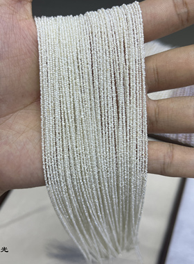 无核0.5-1mm极细keshi克旭碎银子淡水珍珠项链diy手工散珠半成品