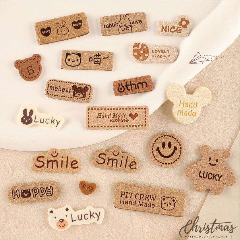 围巾帽子皮革标签手工diy编织毛线包包围脖配件装饰贴手缝小标签