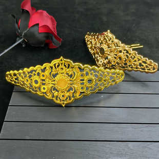 亿铜饰品 明代头饰 复原款凤尾发冠 古风汉服头饰DIY手工制作材料