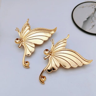 亿铜DIY蝴蝶胸针电泳保色仿点翠胎底 蝴蝶花仙子翅膀旗袍汉服配饰