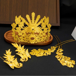 亿铜饰品DIY明制祥云凤冠凤凰冠古风明制汉服头饰发簪材料配件