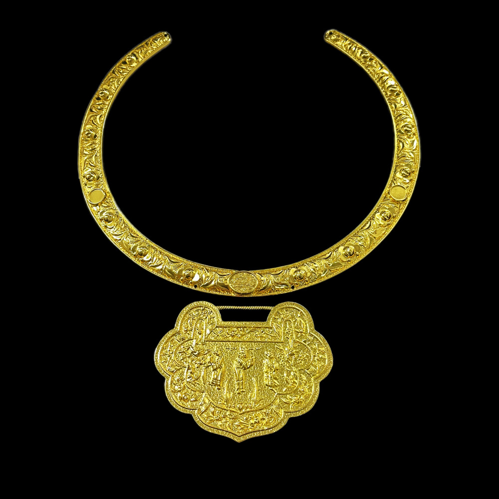 亿铜饰品 DIY 璎珞锁 璎珞项圈 花纹项圈 古风头饰发簪 汉服配饰