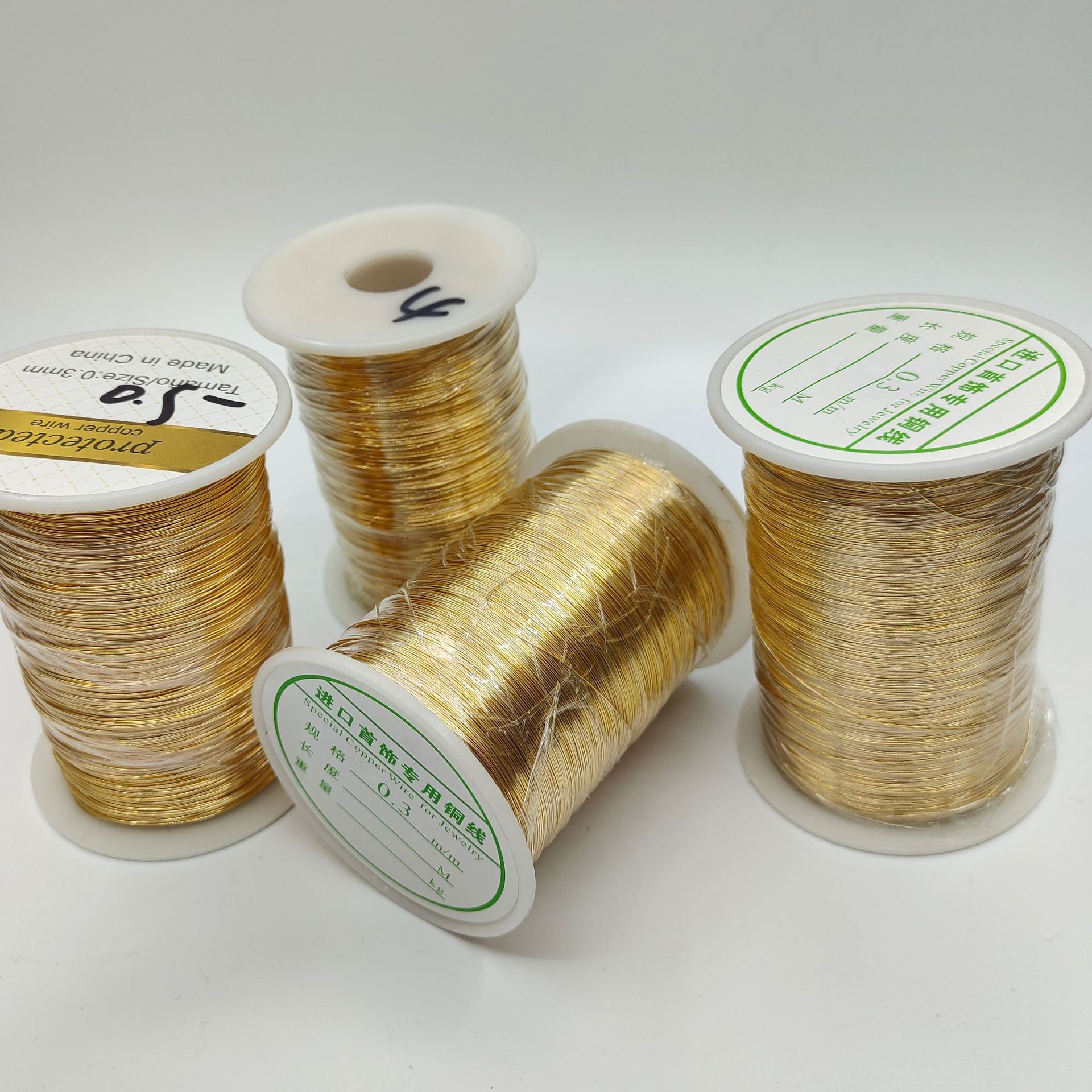 亿铜古风电泳保色铜丝线 手绑缠花绕线DIY发簪发冠固定材料绑线