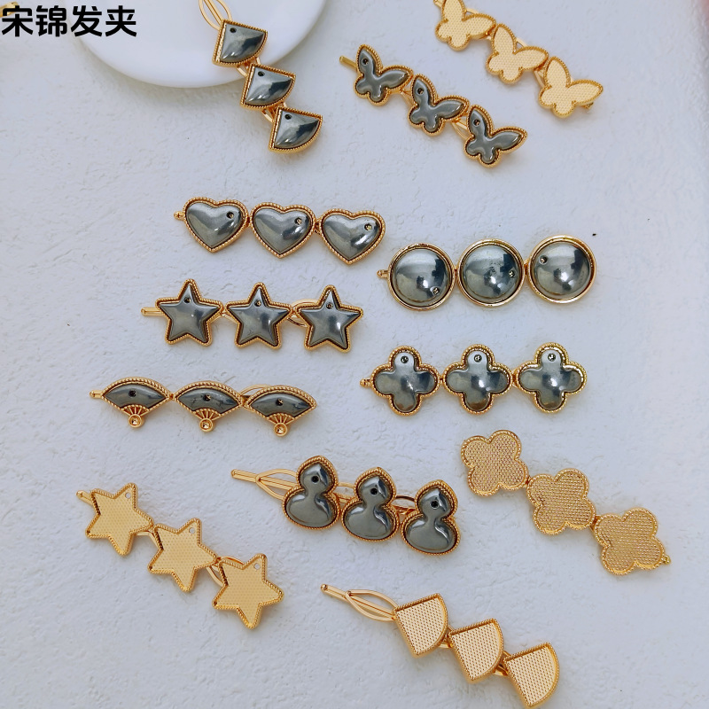 宋锦发夹手工DIY材料包新中式